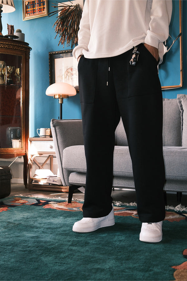 BLACK COZY SWEATPANS